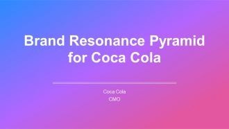 Brand Resonance Pyramid For Coca Cola PPT Template AT