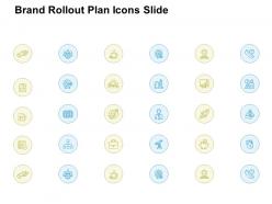 Brand rollout plan icons slide target l861 ppt powerpoint visual aids