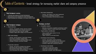 Brand Strategy For Increasing Market Share And Company Presence MKT CD V Compatible Editable