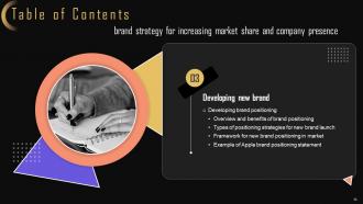 Brand Strategy For Increasing Market Share And Company Presence MKT CD V Customizable Impactful