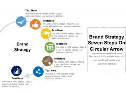 Brand strategy seven steps on circular arrow