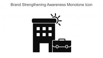 Brand Strengthening Awareness Monotone Icon In Powerpoint Pptx Png And Editable Eps Format