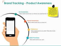 Brand tracking product awareness ad awareness brand awareness