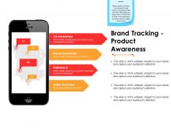 Brand tracking product awareness ppt background designs