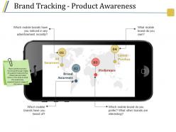 Brand tracking product awareness ppt diagrams