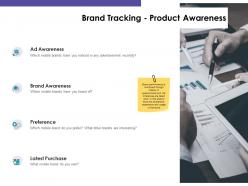 Brand tracking product awareness ppt powerpoint presentation topics