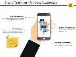 Brand tracking product awareness presentation powerpoint example
