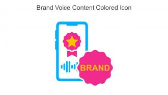 Brand Voice Content Colored Icon Icon In Powerpoint Pptx Png And Editable Eps Format