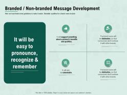 Branded non branded message development confuse ppt powerpoint presentation summary model