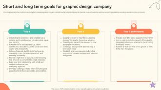 Branding And Design Studio Business Plan Short And Long Term Goals For Graphic Design BP SS V