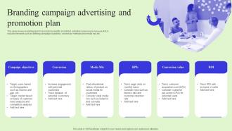 Branding Campaign Advertising And Promotion Plan
