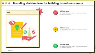 Branding Decision Icon For Building Brand Awareness