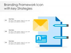 Branding framework icon with key strategies