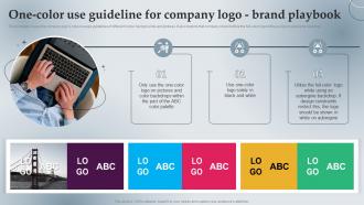 Branding Guidelines Playbook One Color Use Guideline For Company Logo Brand Playbook