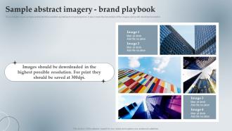 Branding Guidelines Playbook Sample Abstract Imagery Brand Playbook