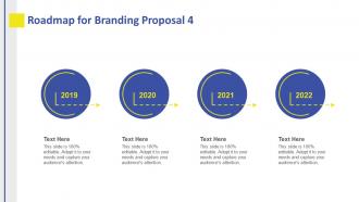 Branding proposal template roadmap for branding proposal 4 ppt infographics