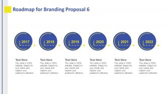 Branding proposal template roadmap for branding proposal 6 ppt slides