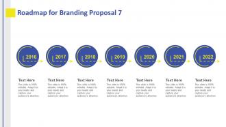 Branding proposal template roadmap for branding proposal 7 ppt themes