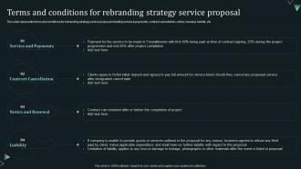 Branding Services For Small Businesses Proposal Terms And Conditions For Rebranding Strategy
