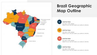 Brazil Geographic Map Outline