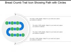 Bread Crumb Trail Icon Showing Path With Circles