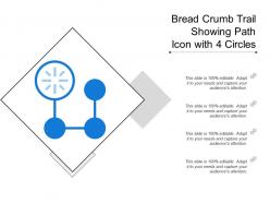 Bread Crumb Trail Showing Path Icon With 4 Circles