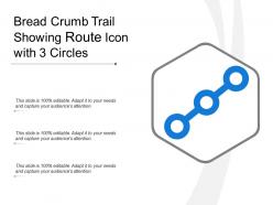 Bread crumb trail showing route icon with 3 circles
