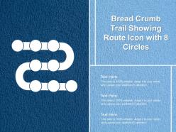 Bread Crumb Trail Showing Route Icon With Box Icon With 4 Circles