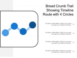 Bread Crumb Trail Showing Timeline Route With 4 Circles