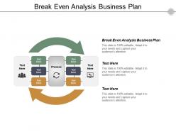 Break even analysis business plan ppt powerpoint presentation icon background image cpb