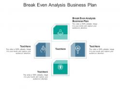 Break even analysis business plan ppt powerpoint presentation inspiration brochure cpb