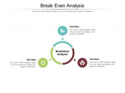 Break even analysis ppt powerpoint presentation layouts professional cpb