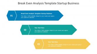Break even analysis template startup business ppt powerpoint presentation ideas inspiration cpb