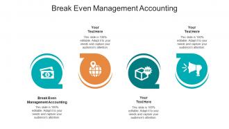 Break even management accounting ppt powerpoint presentation slideshow cpb