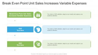 Break Even Point Unit Sales Increases Variable Expenses In Powerpoint And Google Slides Cpb