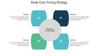 Break even pricing strategy ppt powerpoint presentation gallery portfolio cpb