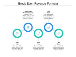 Break even revenue formula ppt powerpoint presentation ideas diagrams cpb