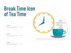 Break time icon of tea time