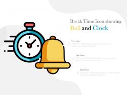 Break time icon showing bell and clock