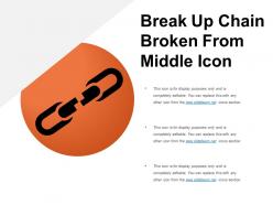 Break up chain broken from middle icon