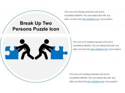 Break up two persons puzzle icon