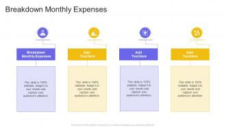 Breakdown Monthly Expenses In Powerpoint And Google Slides Cpb