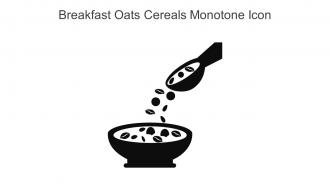 Breakfast Oats Cereals Monotone Icon In Powerpoint Pptx Png And Editable Eps Format