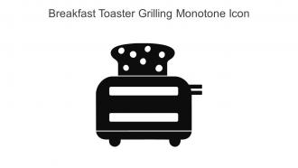 Breakfast Toaster Grilling Monotone Icon In Powerpoint Pptx Png And Editable Eps Format