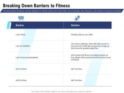 Breaking down barriers to fitness climbing stairs ppt powerpoint information