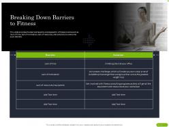 Breaking down barriers to fitness ppt powerpoint presentation slides background