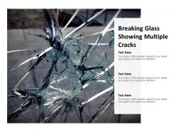 Breaking glass showing multiple cracks