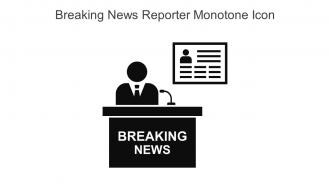 Breaking News Reporter Monotone Icon In Powerpoint Pptx Png And Editable Eps Format