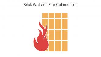 Brick Wall And Fire Colored Icon In Powerpoint Pptx Png And Editable Eps Format
