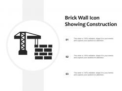 Brick wall icon showing construction